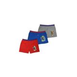 Tutku Erkek Çocuk Boxer, Kırmızı Mavi Gri, Baskılı, Likralı, 3'lü Set, 5-6 Yaş