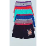 Tutku Erkek Çocuk Boxer Üçlü Paket, Siyah-Gri-Lacivert-Kırmızı-Mavi, 5-6