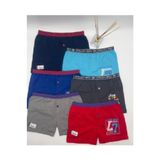 Tutku Erkek Çocuk Elastan Baskılı Boxer 3'lü, Siyah, 7-8 Yaş