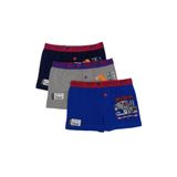 Tutku Erkek Çocuk Karışık Renkli Baskılı 3'lü Boxer, Mavi-Gri-Lacivert, 7-8 Yaş