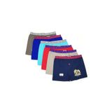 Tutku Erkek Çocuk Lacivert Desenli 3'lü Boxer, Asorti, 5-6 Yaş
