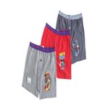 Tutku Erkek Çocuk Mavi 3 Adet Boxer, Füme-Gri-Kırmızı, 9-10 Yaş
