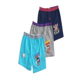 Tutku Erkek Çocuk Mavi 3 Adet Boxer, Lacivert-Gri, 9-10 Yaş
