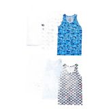 Tutku Erkek Çocuk Renkli Atlet, 6'lı Set, 9-10 Yaş, Pamuklu Askılı