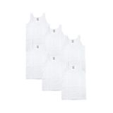 Tutku Erkek Çocuk Ribana Atlet 6'lı, Beyaz, 6-7 Yaş