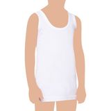 Tutku Erkek Çocuk Ribana Atlet 6'lı Paket - 7 - 8 Yaş - Beyaz