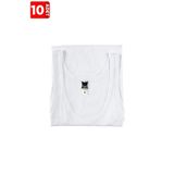 Tutku Erkek Çocuk Ribana Atlet,%100 Pamuk, Beyaz, 9-10 Yaş, 10'lu Paket