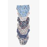 Tutku Erkek Çocuk Slip Külot, Elastan, Karışık Desenli, Mavi, 2XL, 12'li Paket