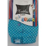 Tutku Erkek Çocuk Turkuaz Desenli Düğmeli Boxer 3'Lü Paket