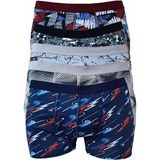 Tutku Erkek Desenli Likralı Pamuklu Boxer 5li Paket - Renkli - L