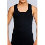 Tutku Erkek Esnek Pamuklu Atlet 3'lü, Siyah, 2XL