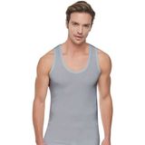 Tutku Erkek Gri 6'lı %40 Pamuk %60 Polyester Atlet-Ribana Değildir
