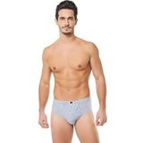 Tutku Erkek Gri Pamuklu Penye Slip Külot, 3'lü Paket, 3XL Beden