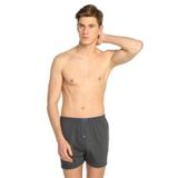 Tutku Erkek Gri Penye Düz Boxer, 2XL Beden, 3'lü Paket