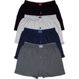 Tutku Erkek Gri Penye Düz Boxer 4'lü 312001181111, Çok Renkli, 2XL