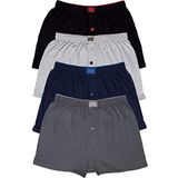 Tutku-Erkek Gri Penye Düz Boxer 4'lü (Karışık Renk 1 / 2XL)