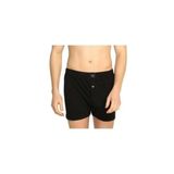 Tutku Erkek Gri Penye Önü Düğmeli% 100 Pamuklu Boxer 6'lı, Siyah, XL
