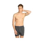 Tutku Erkek Gri Penye Önü Düğmeli%100 Pamuklu Boxer, 6'lı Paket, XL Beden