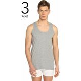 Tutku Erkek Gri Ribana Klasik Atlet 3'lü Paket XL Esnek Kumaş ve Nefes Alabilir Özellik ELF568T0102CCM3