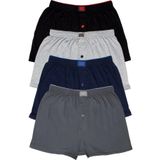 Tutku Erkek Havlu Bel Boxer 4'lü Karışık Paket (Siyah-Gri-Laci-Füme) 4Adet T0004, Çok Renkli, L