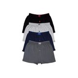 Tutku Erkek Havlu Bel Düz Boxer 4'lü Karışık Renkler 4 Adet, Çok Renkli, 3XL
