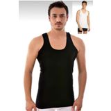 Tutku Erkek Karışık 3'lü Paket Ribana Klasik Atlet, Siyah-Beyaz, 2XL