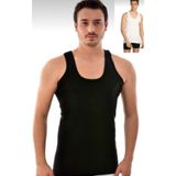 Tutku Erkek Klasik Atlet, Karışık Paket 6'lı (3 Siyah 3 Beyaz), 2XL