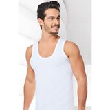 Tutku Erkek Klasik Penye Atlet 12'li Paket Beyaz Rahat Kesim İç Giyim