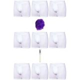 Tutku Erkek Likralı Elastan Boxer 9'Lu Set + Kalem Parfüm + Lif, Beyaz, L