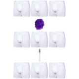 Tutku Erkek Likralı Elastan Boxer 9'Lu Set + Kalem Parfüm + Lif, Beyaz, XL