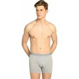 Tutku Erkek Likralı Elastan Boxer Düz Desenli 6'lı Paket Rahat Paça Tipi - Gri - XL