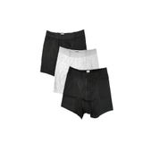 Tutku Erkek Likralı Elastan Boxer Siyah Renk 9'Lu Paket, Gri, S
