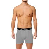 Tutku Erkek Likralı Elastan Paçalı Boxer Külot 6'lı Paket (Model No-0400), Gri, L