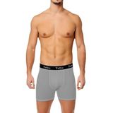 Tutku Erkek Likralı Elastan Paçalı Boxer Külot 6'lı Paket (Model No-0400), Gri, L