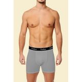 Tutku Erkek Likralı Elastan Paçalı Boxer Külot 6'lı Paket (Model No-0400), Gri, M