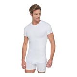Tutku Erkek Pamuklu Kısa Kol Bisiklet Yaka T-Shirt, Beyaz, 3XL