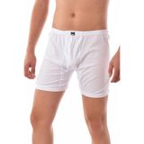 Tutku Erkek Pamuklu Penye Paçalı Boxer Külot 6'lı Paket (Model No-0110), Beyaz, L