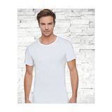 Tutku Erkek Penye 6'lı Yarım Kollu Açık Yaka Atlet - Beyaz - 2XL