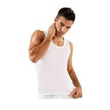 Tutku Erkek Penye Atlet, Beyaz, 3XL Beden, 12'li Paket