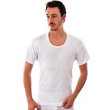 Tutku Erkek Penye Bisiklet Yaka Yarım Kol Atlet 3'lü, Beyaz, 2XL