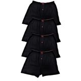Tutku Erkek Penye Boxer, Siyah, M Beden, 4 Adet