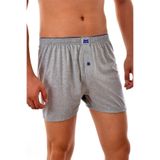 Tutku Erkek Penye Düğmeli Boxer, Gri, L Beden