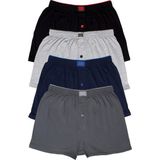 Tutku Erkek Penye Düz Boxer 4 Renk 4'lü Paket - XL - Renkli