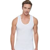 Tutku Erkek Ribana Atlet, Beyaz, 2XL Beden, 6 Adet