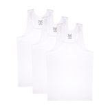 Tutku Erkek Ribana Spor Atlet 3'lü Paket - 2XL - Beyaz