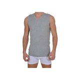 Tutku Erkek Ribana Spor Fanila V Yaka Atlet 6'lı, Gri, XL