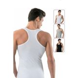 Tutku Erkek Ribana Sporcu Atlet, 6'lı Paket, Beyaz, M Beden
