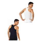 Tutku Erkek Ribana Sporcu Rambo%100 Pamuk Atlet 6'lı Paket, Siyah-Beyaz, M/L
