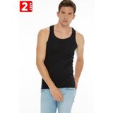 Tutku Erkek Ribanalı Likralı Sporcu Rambo Atlet, Siyah, 3'lü Set, XL