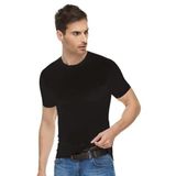 Tutku Erkek Sıfır Yaka Penye Atlet 6'lı, Siyah, XS